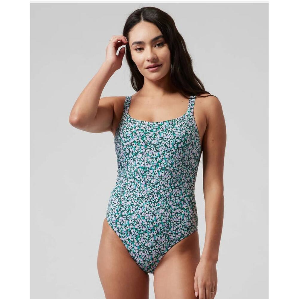 NWT Athleta Hermosa one piece swimsuit - XS PETITE - camo flora gables - XSP